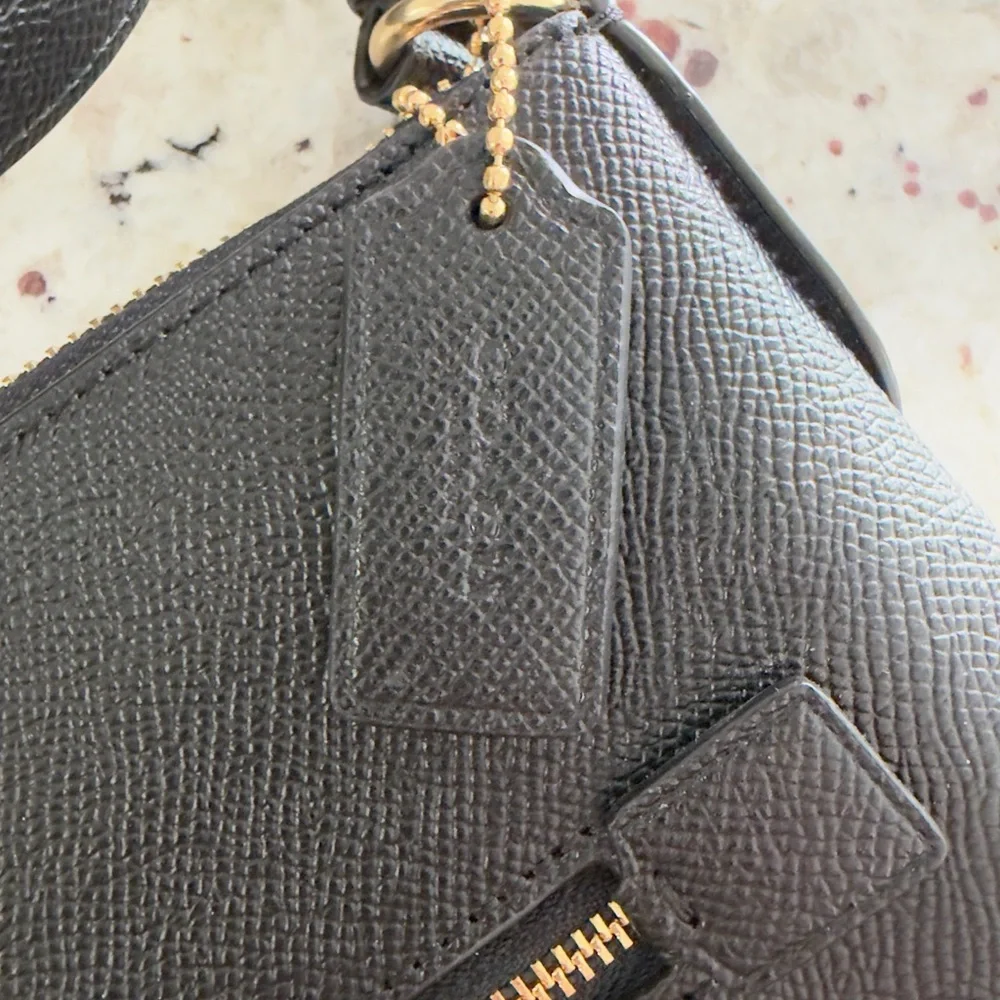 Coach Crossbody Purse Black Leather NWT - Picture 16 of 16